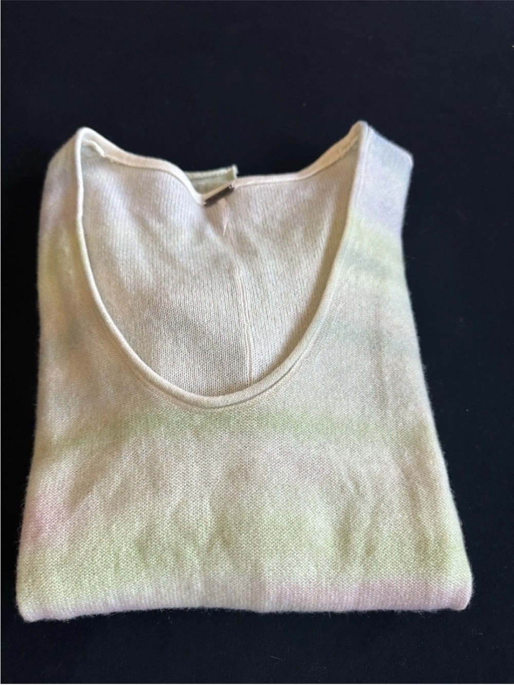 Free People Cashmere Light Pastel Tie-Dye V-Neck Women's Sweater XS - Picture 8 of 15